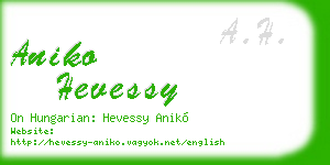 aniko hevessy business card